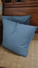 La Torretta 抱枕靠垫 办公室腰枕靠枕床头简约可拆洗纯色天鹅绒沙发垫 灰 实拍图