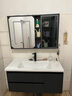 艺昕浴室柜陶瓷一体盆卫生间洗手盆洗脸盆柜组合智能镜套装洗漱洗手台 100CM轻奢灰智能款+全套配件 实拍图