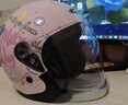 野马（YEMA）头盔3c认证新国标A类633S 秋冬季男女通用电动摩托车安全帽防冻保暖防雾3/4盔 樱桃粉奥秘花 实拍图