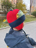 牧萌儿童帽子秋冬季护耳男女童保暖毛线针织帽宝宝学生时尚童帽 红色 实拍图