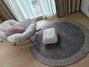 侘寂风圆形地毯客厅沙发茶几毯卧室床边毯书房电脑转椅垫耐脏地垫 云素-澜影（暖色轻奢高档舒适） 直径160CM（加厚包边吸水TPR） 实拍图