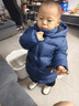保姆鹅 儿童羽绒服宝宝中长款加厚冬季外套防风保暖白鸭绒冬装[NG2654] 藏蓝 110 实拍图