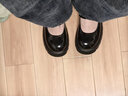 逸兰朵粗跟厚底玛丽珍女鞋法式单鞋女秋冬2025新款百搭jk鞋配裙子小皮鞋 黑色【升级款】 40 (250mm) 实拍图