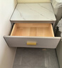 罗森（LUOSEN）床头柜卧室现代简约岩板轻奢烤漆床边柜小户型置物收纳柜浅灰45cm 实拍图