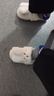 洁丽雅棉拖鞋女士秋冬季外穿可爱居家情侣包跟保暖毛毛绒拖鞋男棉鞋冬天 米白 【店长推荐款】 40-41 (适合39-40码) 实拍图