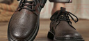 公牛世家男鞋秋季新款英伦休闲皮鞋潮流复古大头工装鞋子男士低帮马丁鞋靴 咖色【四季款单鞋】GN12310A048 40 (标准运动码) 实拍图