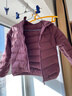 鸭鸭（YAYA）儿童轻薄羽绒服短款小童中大童连帽男女童2023秋冬洋气童装外套 格调紫 130 实拍图