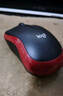 罗技（Logitech）M185鼠标 无线鼠标 办公鼠标 对称鼠标 黑色红边 带无线2.4G接收器 实拍图