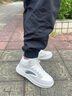 安踏（ANTA）高帮板鞋男春夏季新款皮面防水厚底增高运动鞋经典小白鞋板鞋男 【店长推荐高帮板鞋】象牙白/灰 42 实拍图