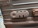 梵地亚行李箱男24英寸大容量拉杆箱飞机旅行箱包密码箱女皮箱子玫瑰金 实拍图