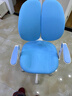读书郎儿童学习椅中小学生写作业写字椅子家用可升降椅调节背座椅 升降脚踏+动态追背+双背旋转蓝 实拍图