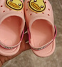 B.Duck小黄鸭童鞋儿童拖鞋夏季男童透气洞洞鞋女童可爱卡通家居鞋 351粉色 24 码 脚长14.5-15.2cm 实拍图