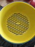 双层塑料洗菜盆沥水篮子厨房神器多功能客厅家用水果盘洗水果菜篮 青黄色 1个 实拍图
