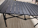 九千谷户外折叠桌便携式野餐桌蛋卷桌碳钢露营黑色长桌椅野营装备2853 实拍图