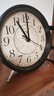 迪高复古座钟客厅钟表台式时钟桌面摆放表欧式电子钟摆件美式大号摆台表金属装饰台钟静音小坐钟创意石英摆钟 黑色 实拍图