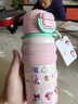 NONOO保温杯大容量女士高颜值316不锈钢吸管杯便携水杯 富贵粉  实拍图