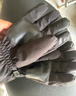 目丸保暖手套男女户外冬天骑行防寒风加绒厚触屏女防水冬季棉滑雪手套 4#雪花圆标黑色（拼色男款） 实拍图