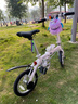 大行（DAHON） 412折叠自行车14英寸单速超轻迷你铝合金学生成人单车BYA412 白色 实拍图