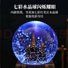 优百客水晶球音乐盒八音盒沙漏摆件高级感生日礼物有意义送同学朋友闺蜜 【沙漏+摩天轮+灯光】银色 实拍图