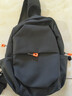 朗斐胸包男士斜挎包潮流单肩包时尚腰包女孩小背包大容量书包手机包 黑色 实拍图