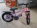凤凰山地自行车男女变速山地车碟刹青少年儿童自行车学生单车 星际 粉紫【单速+三刀轮】 20寸【适合125-160cm】 实拍图
