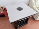 一均牌电暖桌正方形电热桌电炉取暖桌烤火桌子家用多功能冬季取暖器电暖炉烤火炉电烤炉取暖炉800*800mm 5A岩板+电陶炉+遥控+中层置物架 80*80cm 实拍图