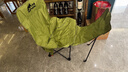 小魔四挡折叠躺椅 户外折叠椅露营椅子便携午休椅午睡床带脚托 绿 实拍图