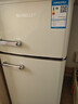 德姆勒（DEMULLER）复古冰箱小型大容量家用租房电冰箱 化妆品静音强劲网红冰箱冷藏冷冻节能 BCD-118芝士白 实拍图