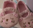 格子熊宝宝学步鞋儿童春秋棉鞋布鞋秋冬厚室内隔凉地板鞋防滑软底婴儿鞋 小粉猫1双（鞋带款） 15 cm鞋内长（参考年龄2-3岁） 实拍图