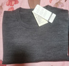 优衣库男装女装精纺美利奴羊毛圆领针织衫/毛衣毛衫25新款478535 07 青灰色 L /175/100A 实拍图