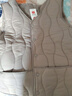 羽绒棉马甲女秋冬保暖背心修身短款v领加绒坎肩百搭内胆 卡其色（同色升级加绒款） 3XL 115斤-130斤 实拍图