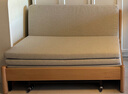 源氏木语实木沙发床现代简约多功能可折叠床北欧风小户型客厅两用双人沙发 1.25m山毛榉原木色(米白) 实拍图
