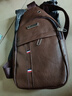 【京东物流】春夏新款真皮触感胸包男女书包时尚单肩斜挎包背包 单层-棕色（成熟稳重） 实拍图