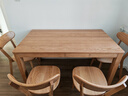 源氏木语实木餐桌北欧办公桌简约小户型家用餐桌椅组合家具 红橡木1.4米一桌四椅Y00S12 实拍图