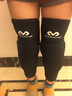 迈克达威 凯里·欧文同款 | 6446防撞护膝篮球橄榄球排球高弹紧身速干排汗 黑色BL新标 2只装 S (36-40cm膝围) 青少年适用 实拍图