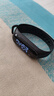 爆款LED白灯手环手表男女时尚学生休闲运动防水电子手表 黑色 实拍图