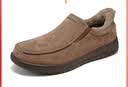 斯凯奇（Skechers）闪穿休闲鞋男士冬季新品百搭一脚蹬加绒保暖通勤鞋高端男鞋 实拍图