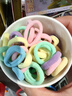 优家UPLUS多巴胺无接缝儿童头绳发绳皮筋100根 小皮筋扎头发发圈 实拍图