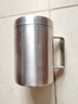 美厨（maxcook）316不锈钢水杯 双层泡茶杯口杯儿童学生带盖手柄400ml  MCB1112 实拍图