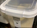 茶花塑料杂粮收纳箱米桶10L 白色 1个装 带轮 实拍图