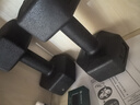 华亚（HUAYA） 哑铃环保包胶六角手铃男士家用健身器材 6KG 一对（3KG*2只） 实拍图