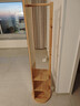 唯博思实木穿衣镜全身镜子落地镜一体家用卧室可旋转衣帽架多功能置物架 原木色【B58底盘款40cm】 实拍图