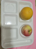 今万福 商用特厚密胺餐盘六格仿瓷 分格饭盘快餐盒打菜盘 白色 实拍图