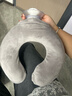 暖火热水袋注水u型暖水袋冰袋理疗袋挂脖防爆肩颈热敷颈椎专用灰色 实拍图