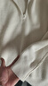 优衣库男女装souffle yarn舒芙蕾半拉链针织衫毛衣毛衫新款478546 01 乳白色 M /170/92A 实拍图