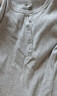 优衣库女装罗纹亨利领T恤/长袖修身短款内搭打底25新款479591 02 浅灰色 L /160/88A 实拍图