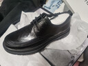 百丽通勤商务皮鞋2025男牛皮褶皱增高休闲鞋A1373AM4 黑色2  41 实拍图