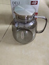 青苹果硼硅耐热玻璃冷水壶凉水壶玻璃扎啤壶烟灰色1.8L 实拍图