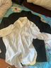 优衣库女装花式衬衫/长袖衬衣易打理垂坠479071 00 白色 3XL 实拍图