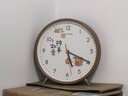 Timess挂钟客厅家用柿柿如意实木坐挂两用2025新款钟表挂墙石英钟22.5cm 实拍图